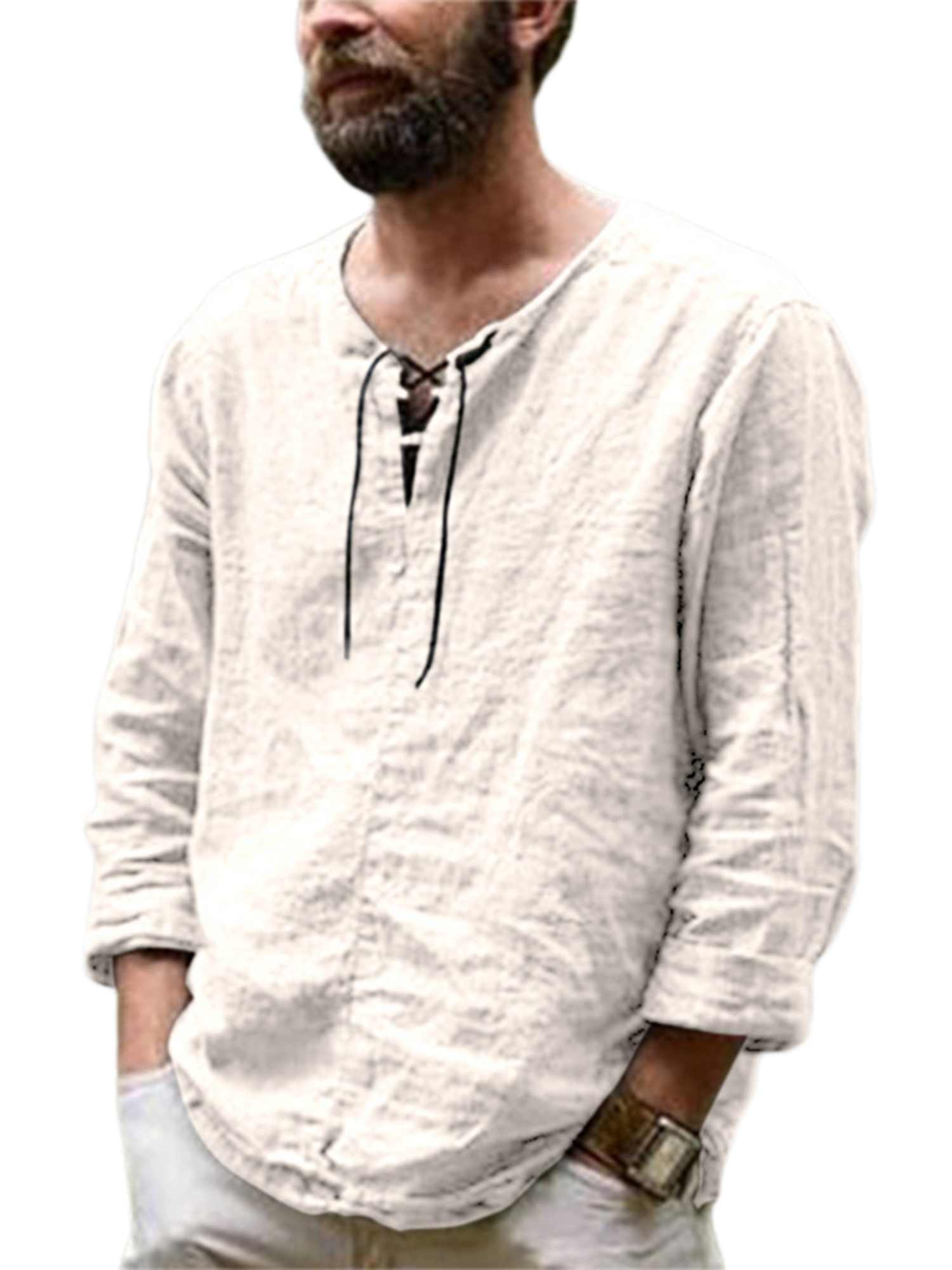 Men's Long Sleeve T Shirts, Casual Lace 
