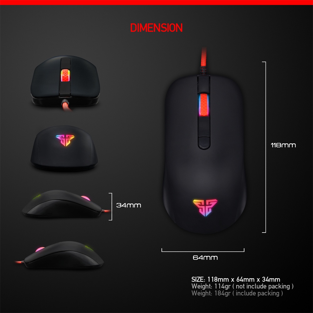 FANTECH RHASTA G10 PRO GAMING MOUSE. 