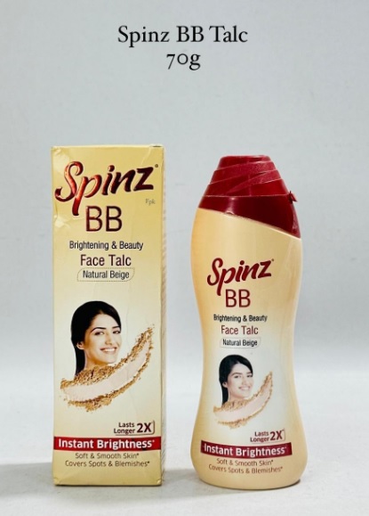 Spinz bb brightening & beauty face talc (natural beige). 