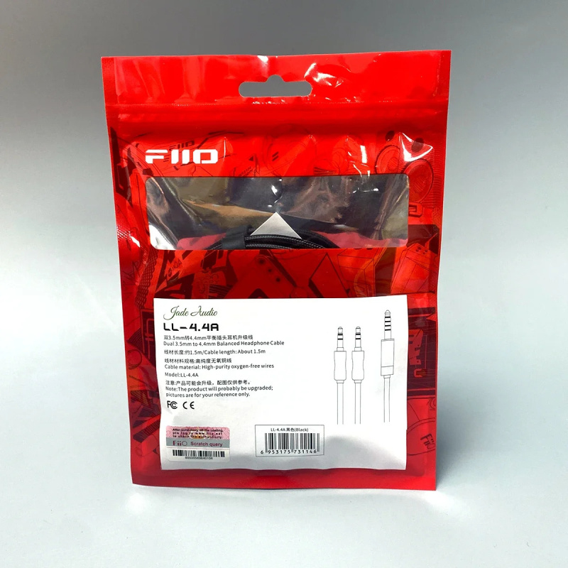 FiiO LL-4.4A High-quality Audio Dual 3.5mm to 4.4mm Balanced Headphone Cable 1.5M. 