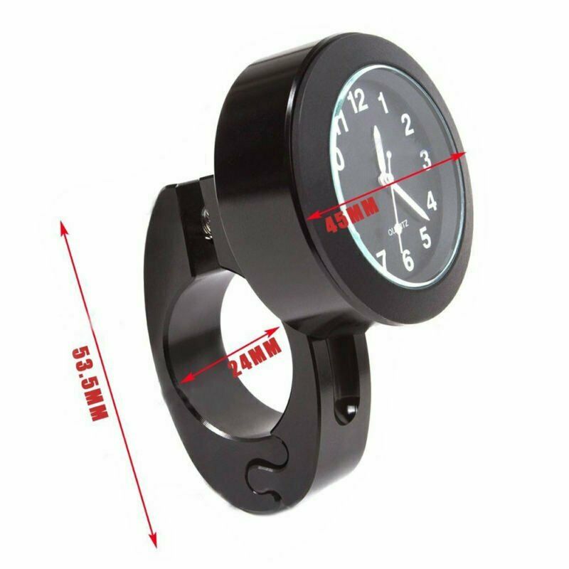Mini Universal Waterproof Bike Watch Glow In Dark Clock Motorcycle Alluminum Alloy Dial For Mounting Bicycle Handlebar -Handlebar Clock. 