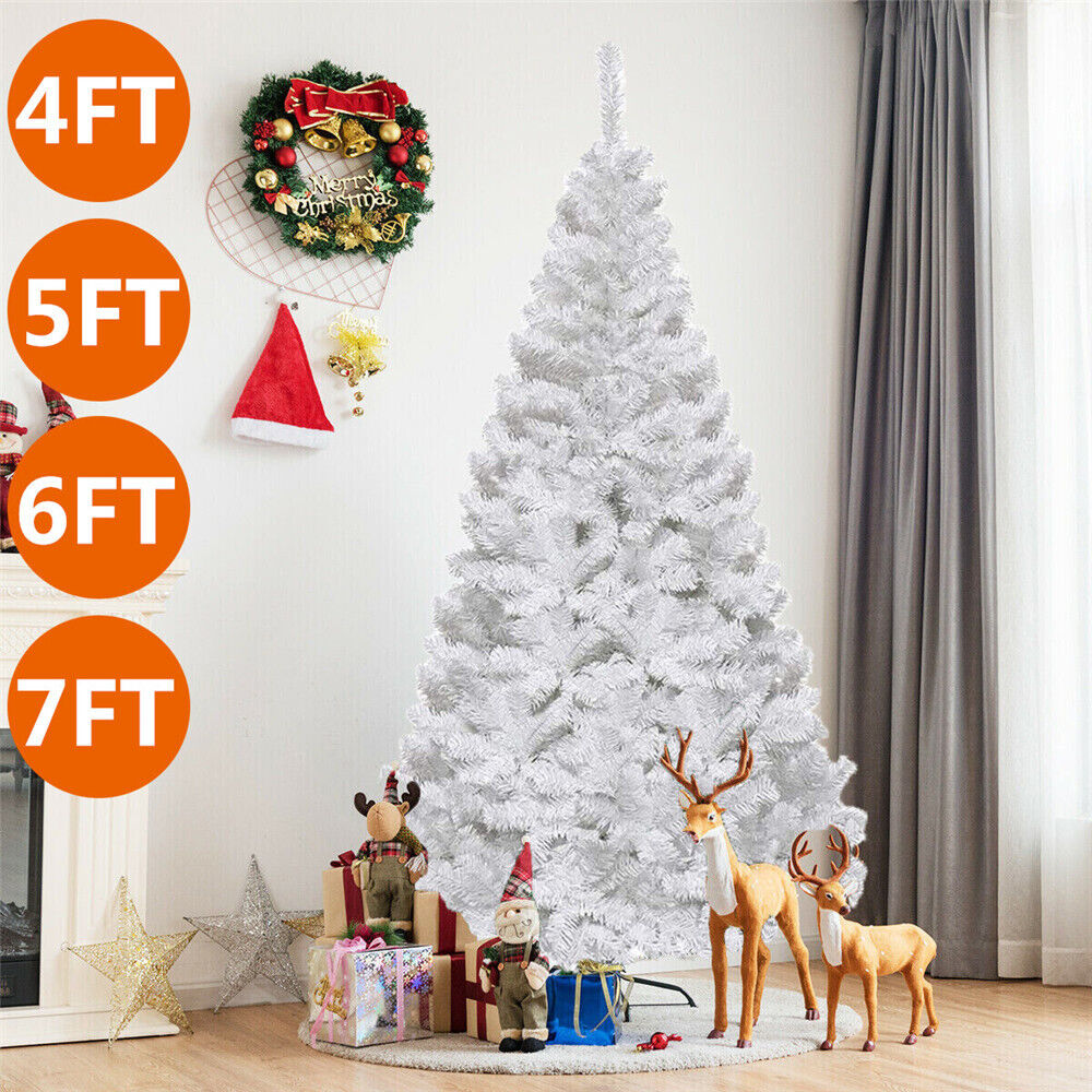 Christmas Tree (Green / White) - 2 Ft, 3 Ft, 4 Ft, 5 Ft, 6 Ft, 7 Ft, 8 Ft, 9 Feet - Christmas Decorations Xmas Celebration by ZinZen ( Standard / Bush Tree). 