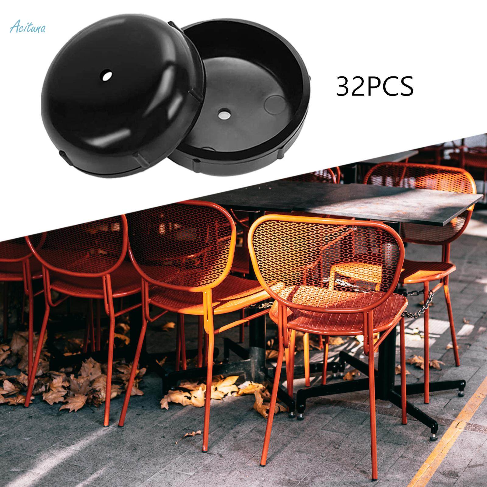 32x Replacement Leg Feet Caps 1.5" Outdoor Chair Leg Caps for Lawn Furniture. 