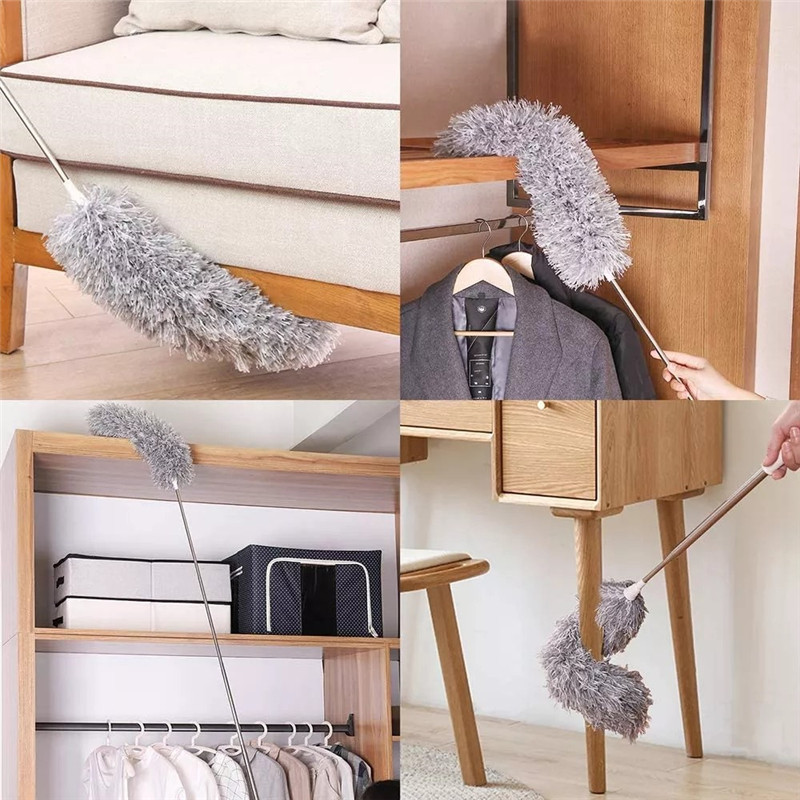 Adjustable Telescopic Bending Duster Brush Extendable Hand Dust Cleaner Car Furniture Gap Cleaning Brush Dust Removal Tool. 