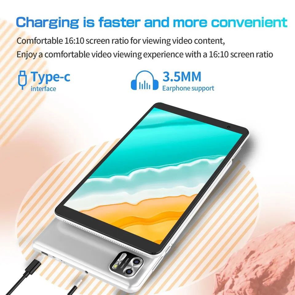 PRITOM 8 Inch Android 13, 8GB(4+4 Expand) RAM 64GB ROM,5000MAH Battery,Dual Camera, WiFi Tablet. 