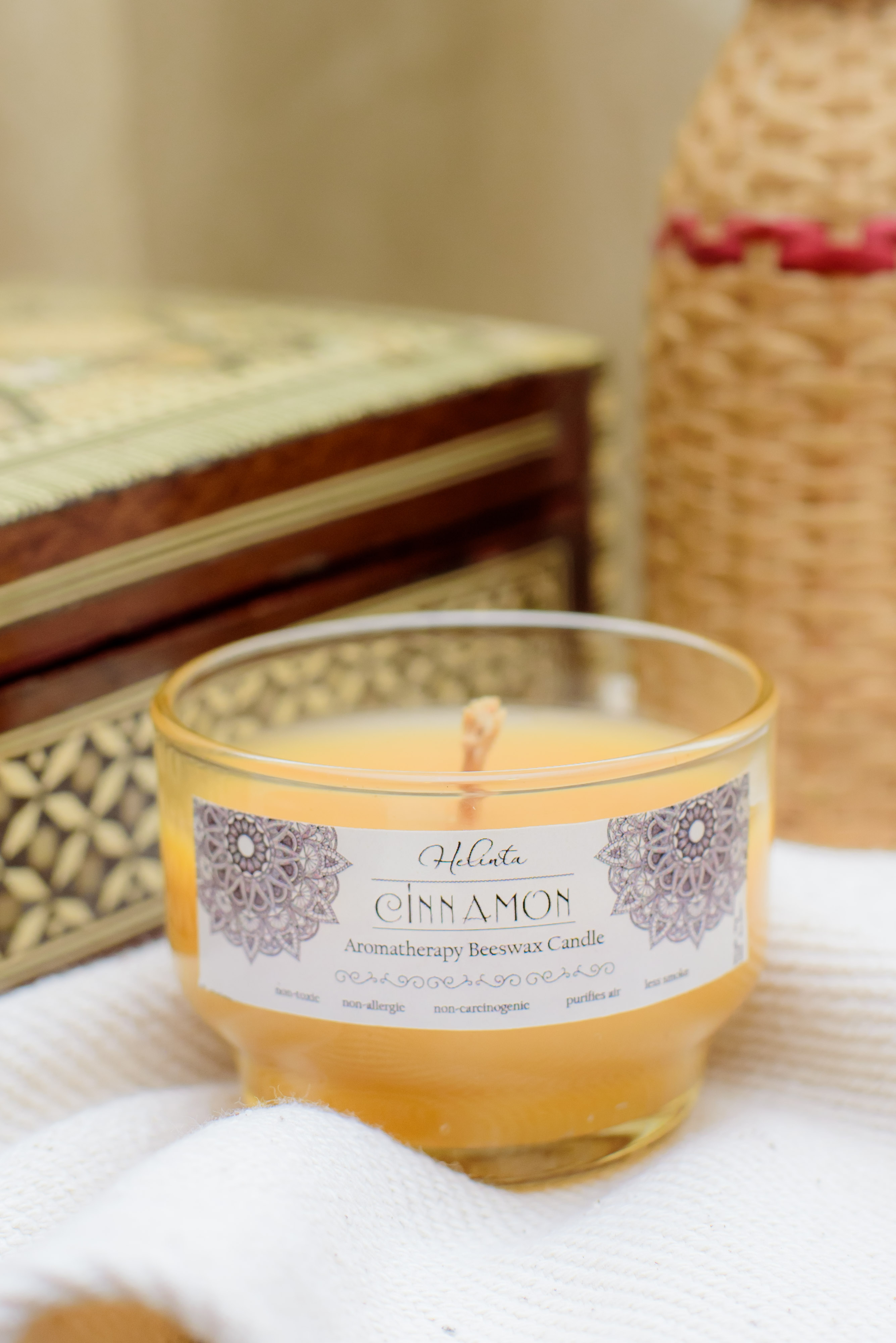 Helinta Cinnamon Bees Wax Candle Daraz.lk