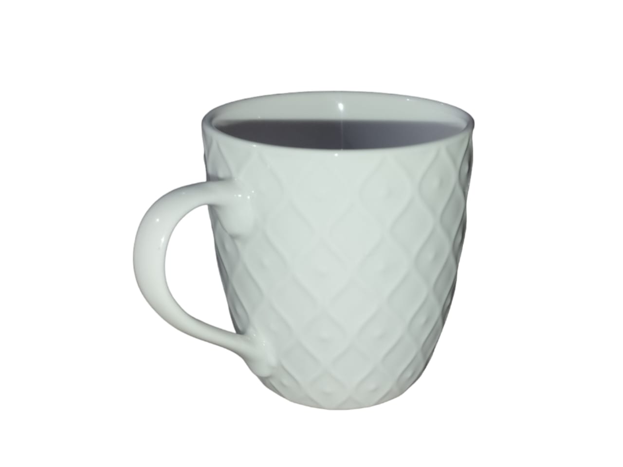Textured White Ceramic Mug