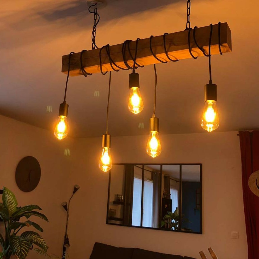 LED Edison Vintage Bulb,E27 LED Light Bulb,6W LED Filament Bulb, Retro Amber Glass Screw Lamp,ST64,600LM,6W. 