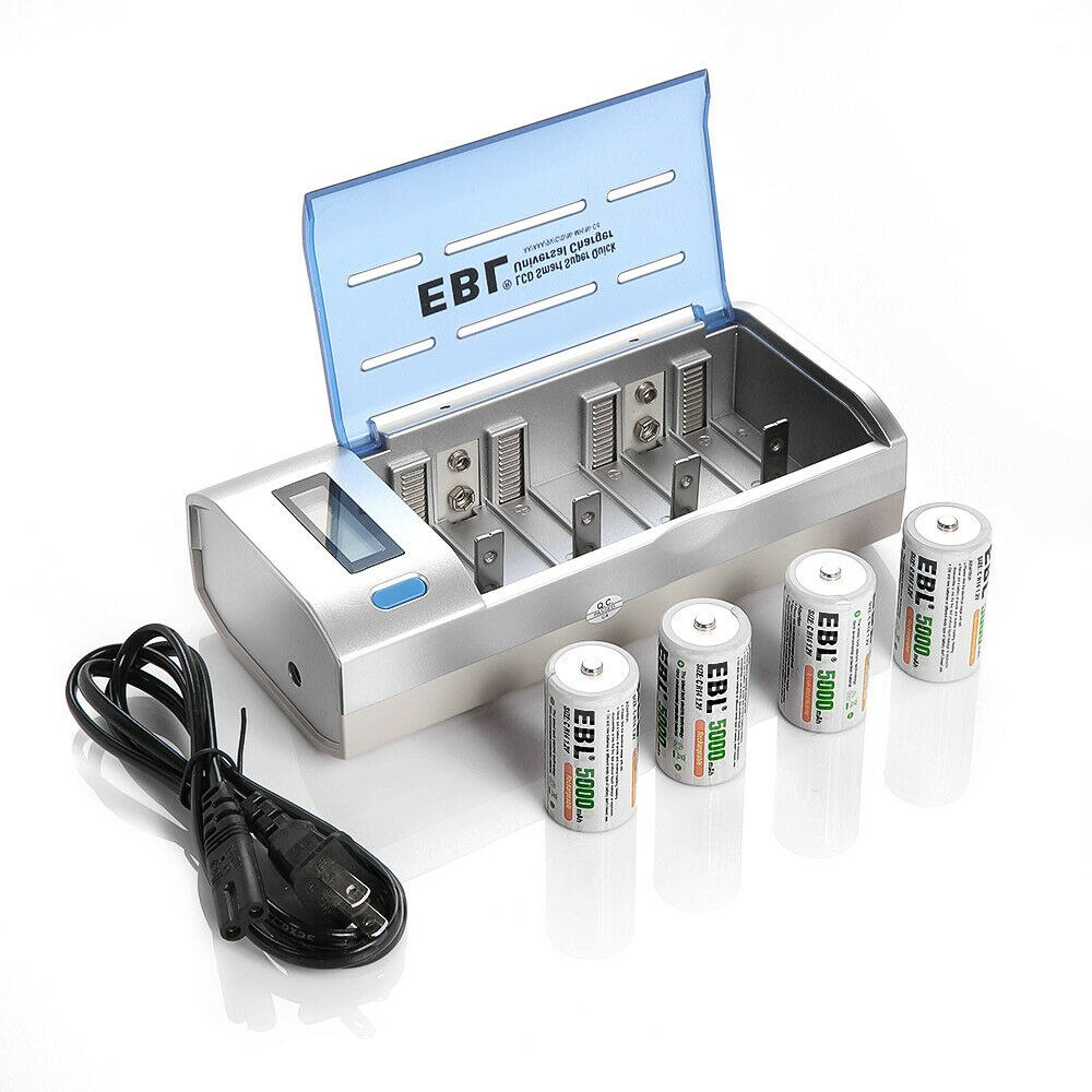 Turbocell 1-4 AA/AAA/SC/C/D/Ni-MH/Ni-CD Charger with LED for Universal Voltage Supply Camera Battery Charger | I STYLEZ | IS557. 