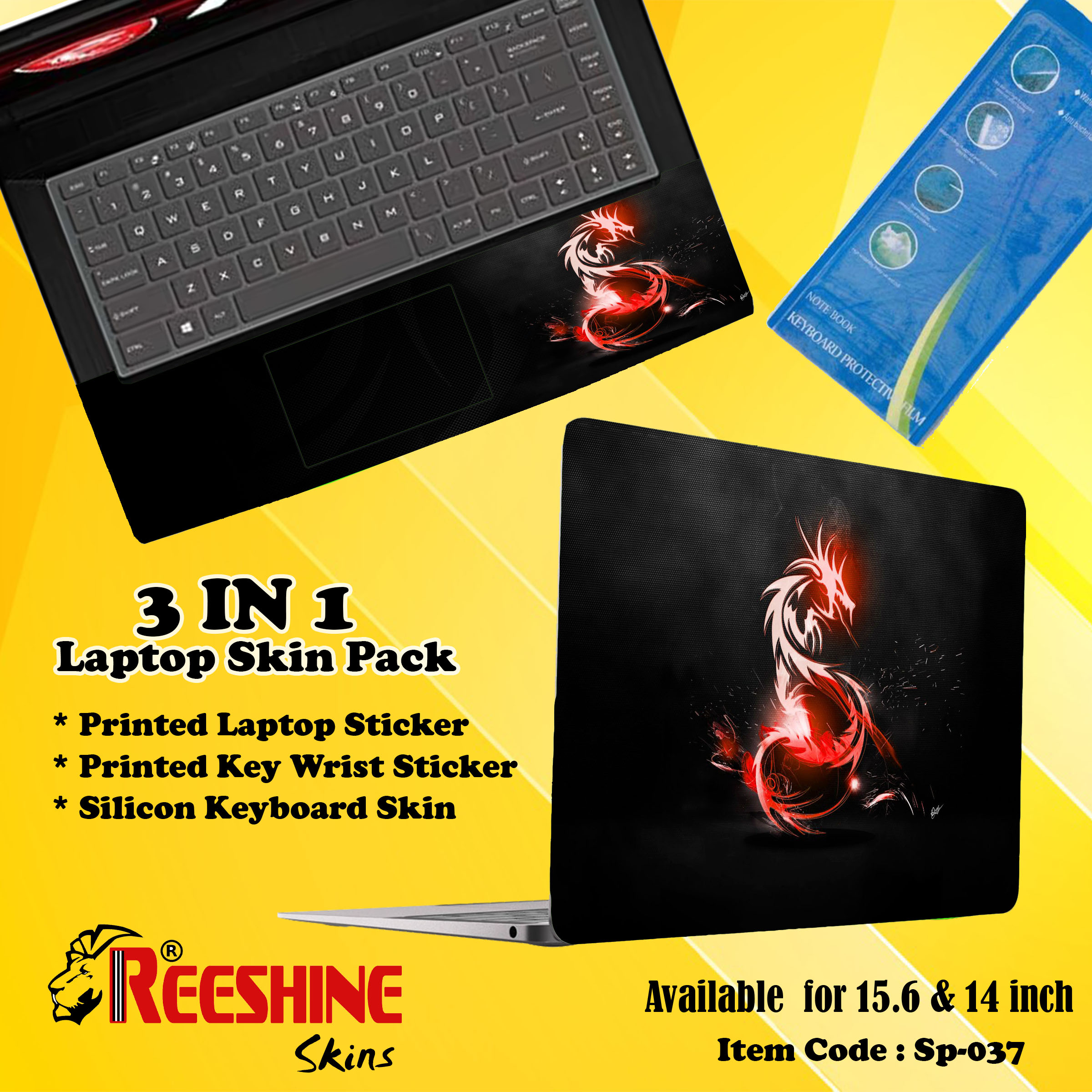 MSI Design 3 in 1 Reeshine Laptop Skin. 