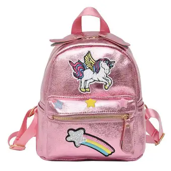 pink flip sequin backpack