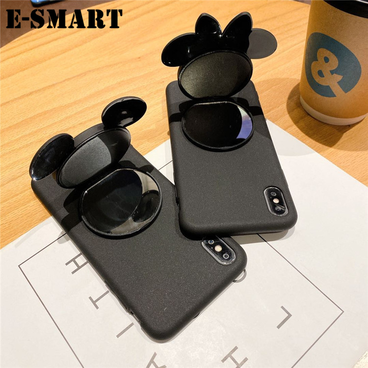 Phone Case Nokia 5.4 Back Cover Cute Cartoon Camera Stand Holder Silicone Soft Cases for Nokia 5.4 Makeup Mirror Phone Cover Case. 