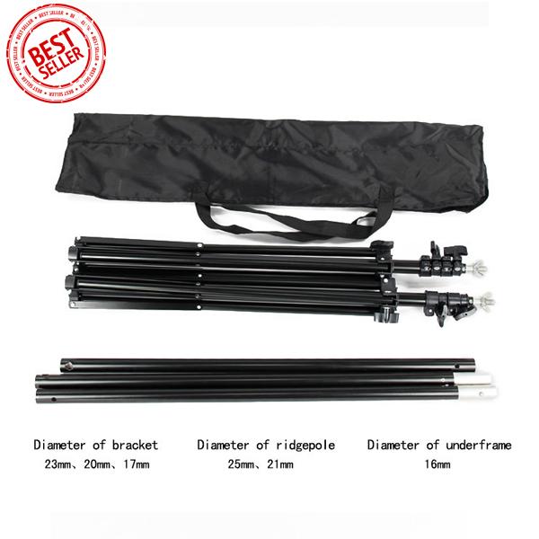 High quality cheap photography 2x2m aluminum alloy 2 setions photo studio background stand with carry bag. 