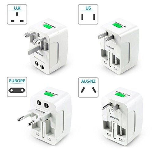 World Wide Universal Travel Plug Adapter All in 1 AC Power Charger Electrical Plug Adapter for AU EU UK US Plug with Pouch. 