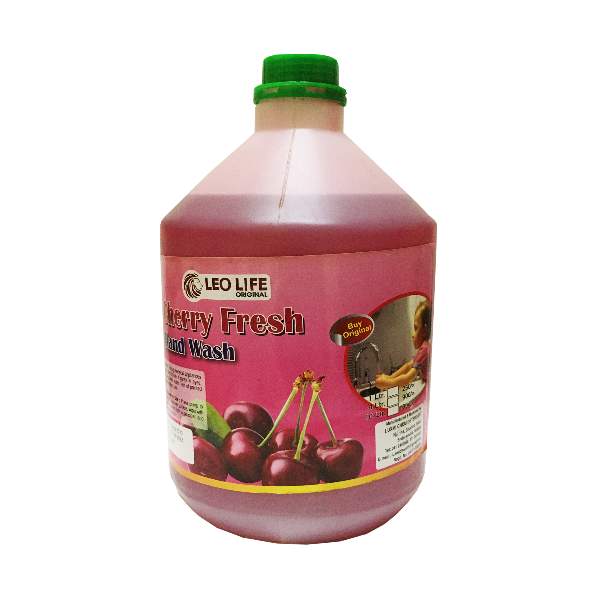 Mega Deal Cherry Apple Lemon & Strawberry Fresh Hand Wash 4L Antibacterial Moisturizing 100% Soap Free Liquid Hand Cleaner Fights Bacteria and Viruses.. 