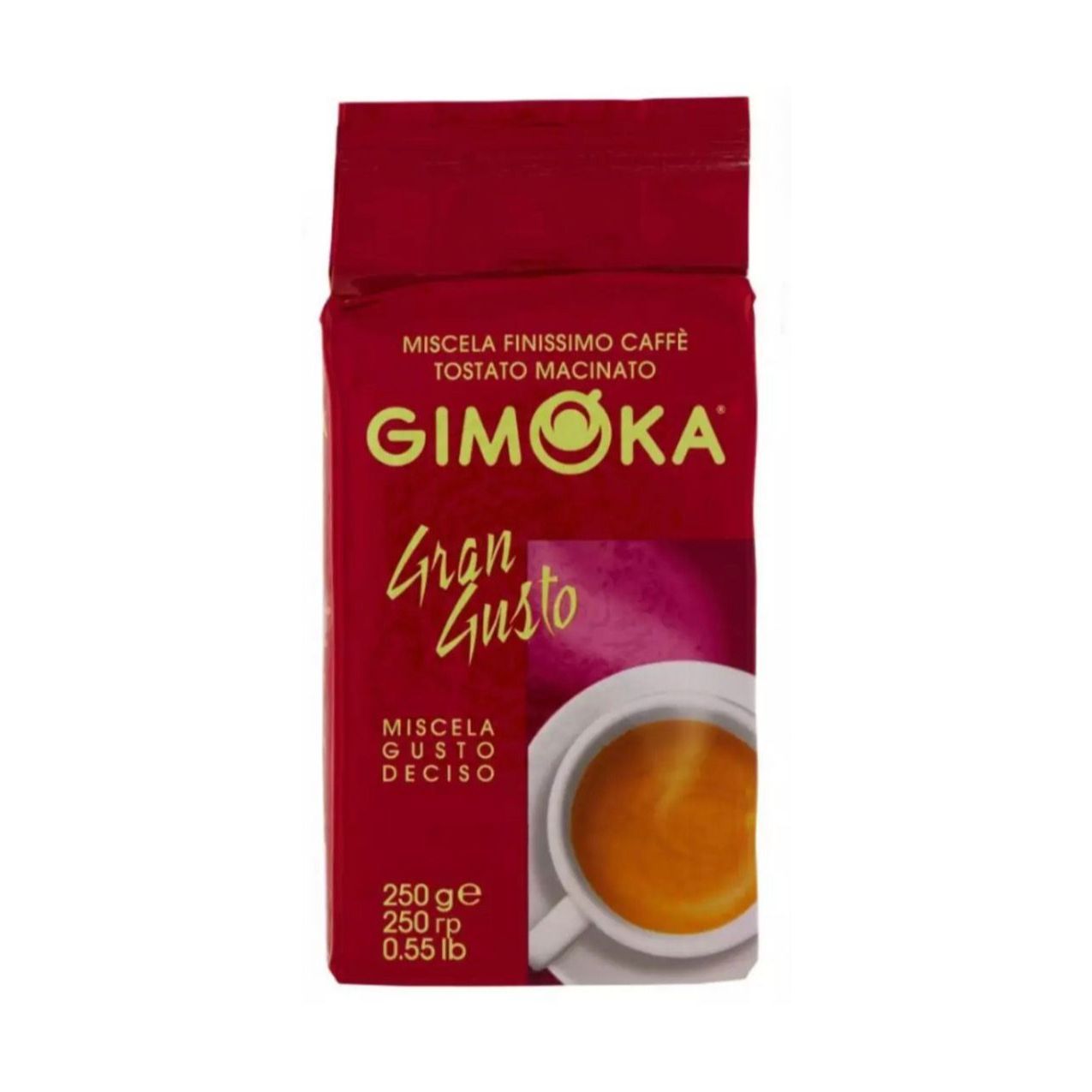 Roasted Ground Coffee Gimoka - Pure Soluble 250g Made In Italy by Italian Mart. 