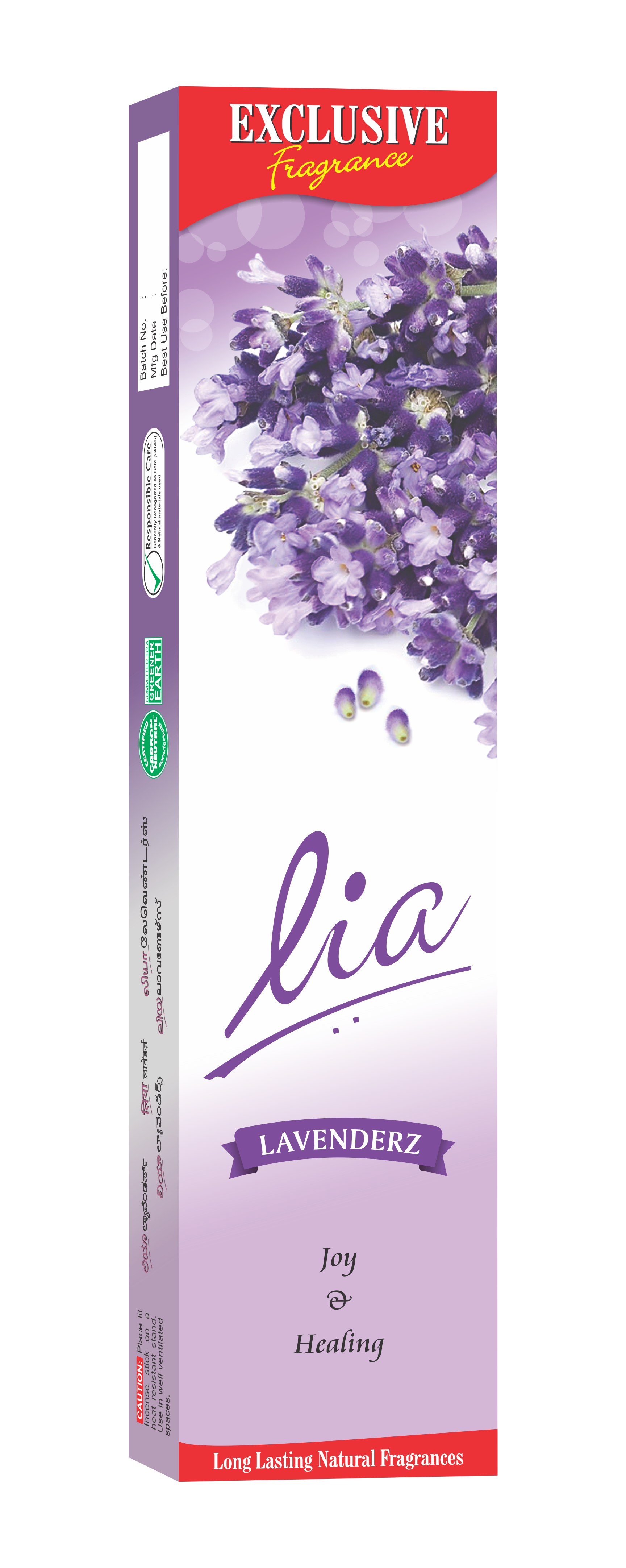Lia Incense Sticks - Flower Fragrances - 5 Packets. 