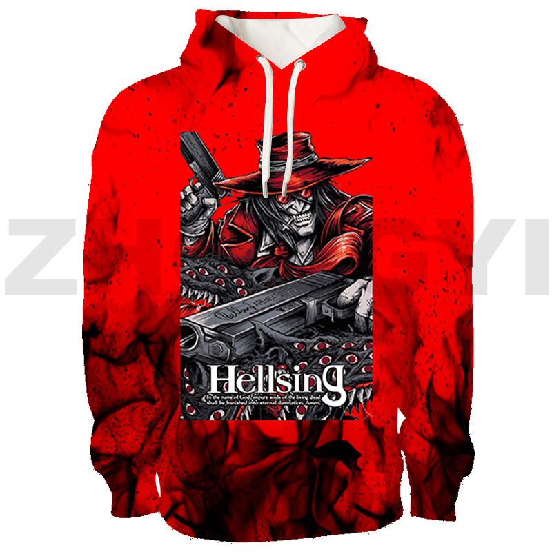 New Anime Hellsing Hoodies Men 3D Print Manga Alucard Eyes Sweatshirt Teenager Casual Long Sleeve Couple Clothes Cosplay Costume. 