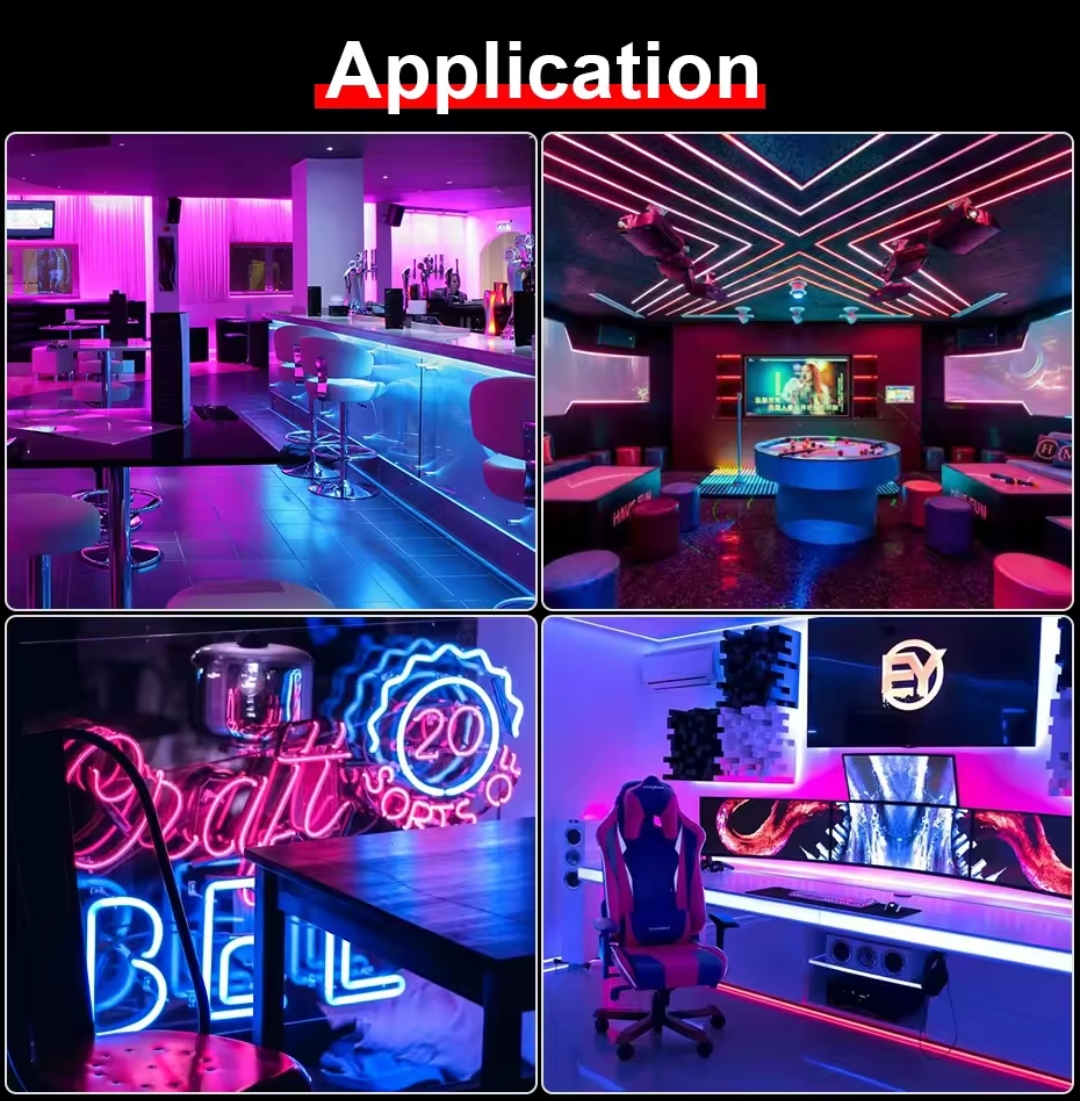 5m Flexible Silicone Neon LED Light Strip Set, 2835, Low Voltage, 12V, 6x12, Integrated Form, Linear Flexible Light Strip. 