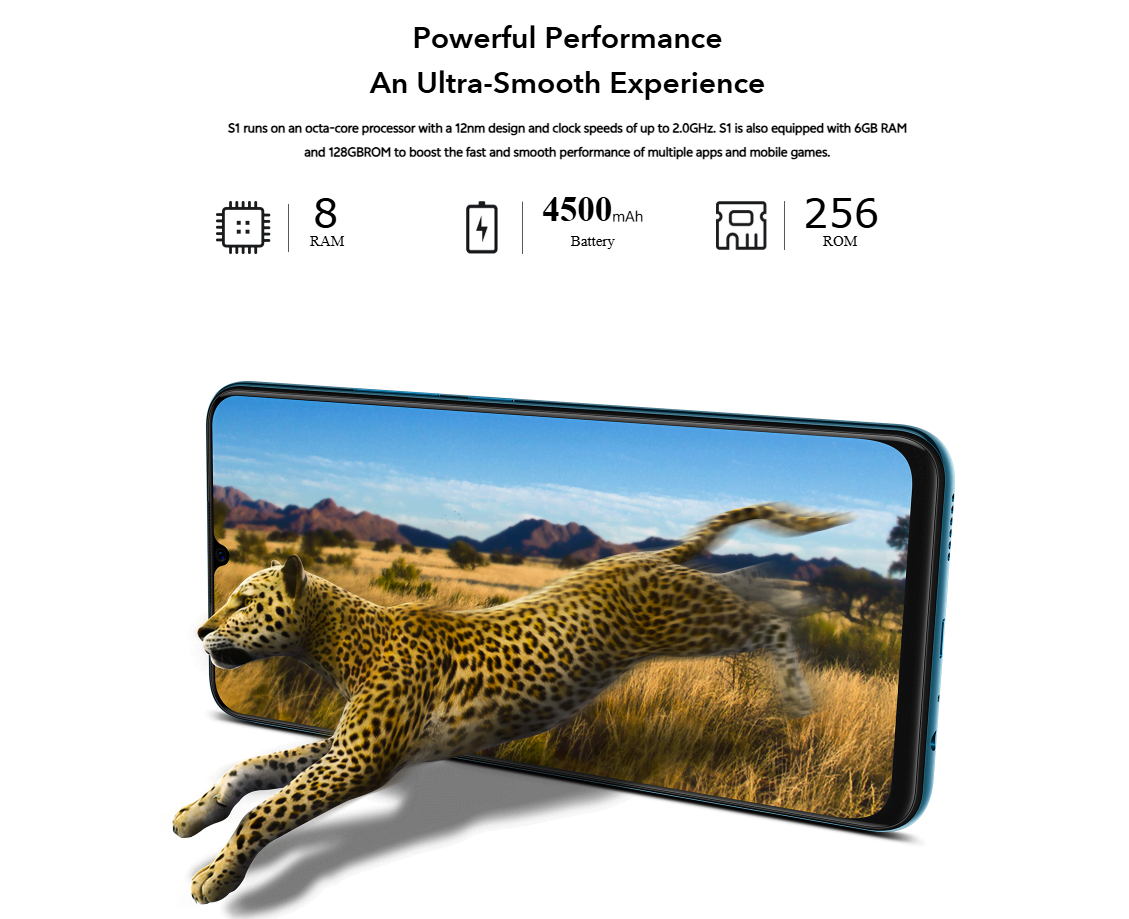 Vivo Y17 Dual SIM - 6.38 Inch, 256 GB, 8 GB RAM, 4G LTE , FingerPrint - Skyline Blue A Grade Smart Phone. 