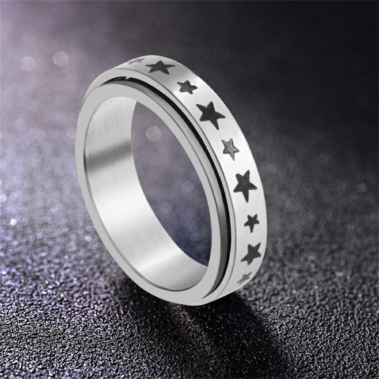 Spinner Rings Long Lasting Adult Spinner Fidget Band Rings. 