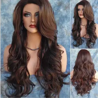 Fancy Long Wavy Curly Hair Women Cosplay Costume Wigs Hair Weaving