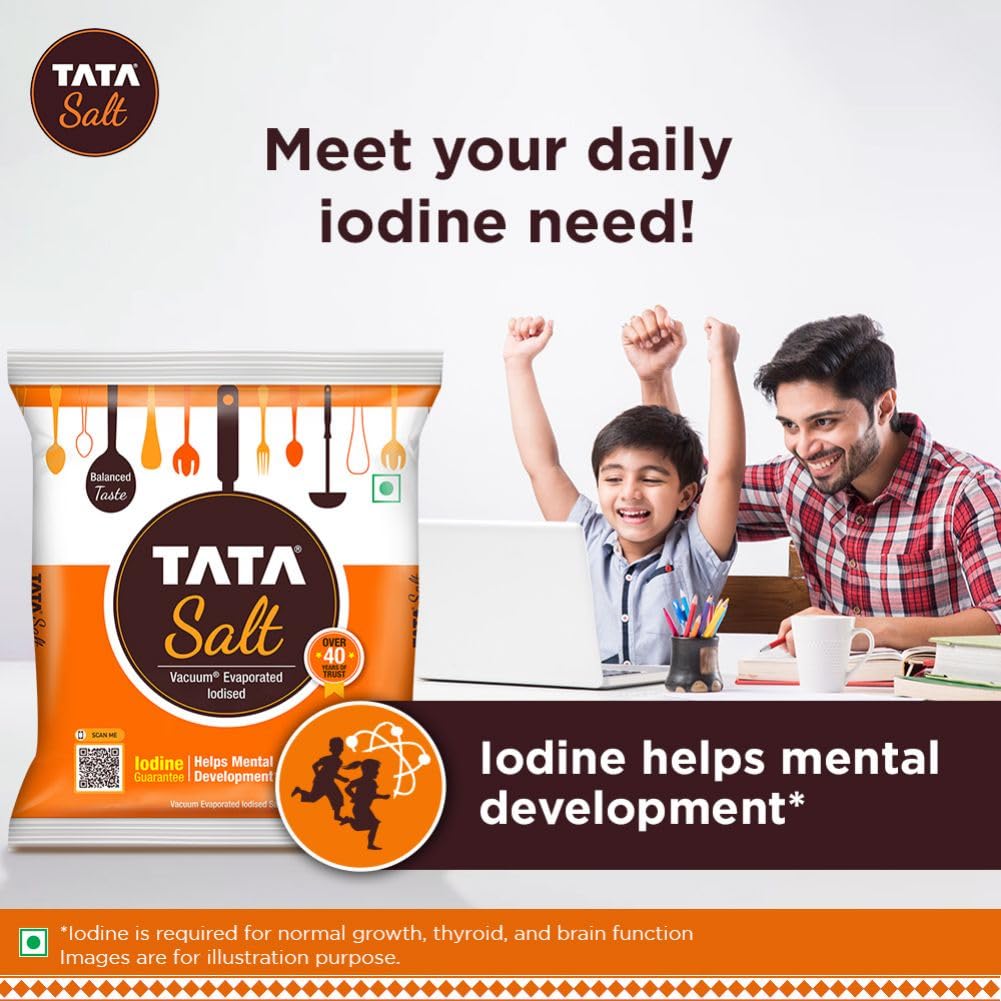 Tata Salt | Vacuum Evaporated Iodised Salt | 1 kg SAM. 