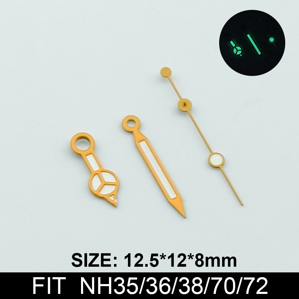 【ZIME】NH35 NH36 Green Luminous Watch Hands for Automatic Movement watch accessories Watch Parts For Wristwatches
