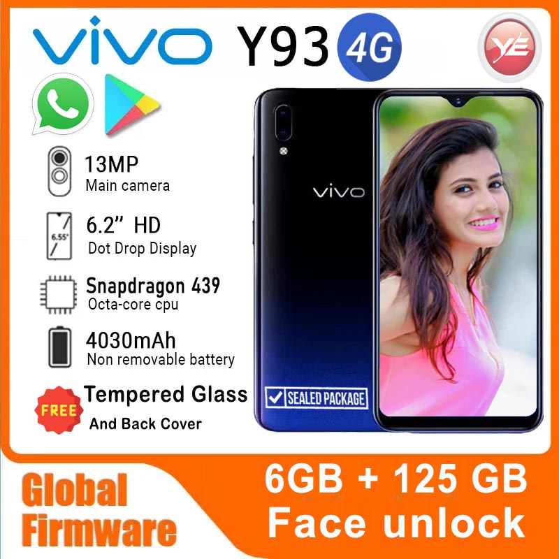 VIVO Y93 Processor MediaTek Helio P22 (MT6762) octa-core 13MP Dual Camera LTE 128GB ROM +6GB RAM + 6.22 Inch  Operating System: Android 8.1 Oreo with FuntouchOS 4.5. 