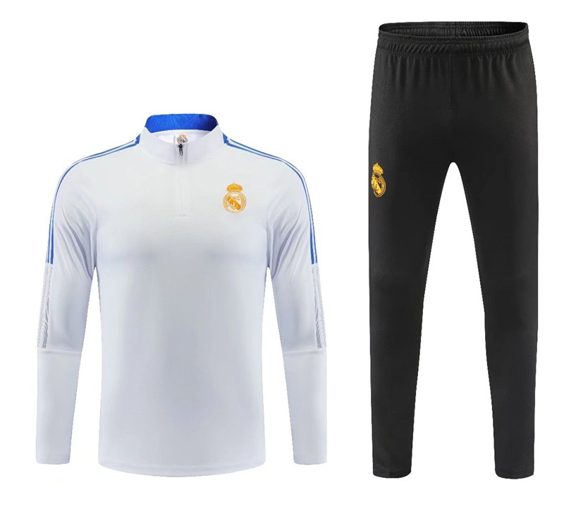 Autumn and Winter Football Training Clothing Set Casual Sports Half Zip Club Jersey Long Sleeve T-Shirt Pants Set. 