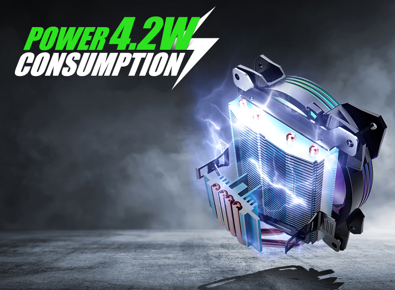 Armaggeddon Artic Storm 2 RGB R4 CPU Air Cooler [4 Direct Contact Heatpipes]. 