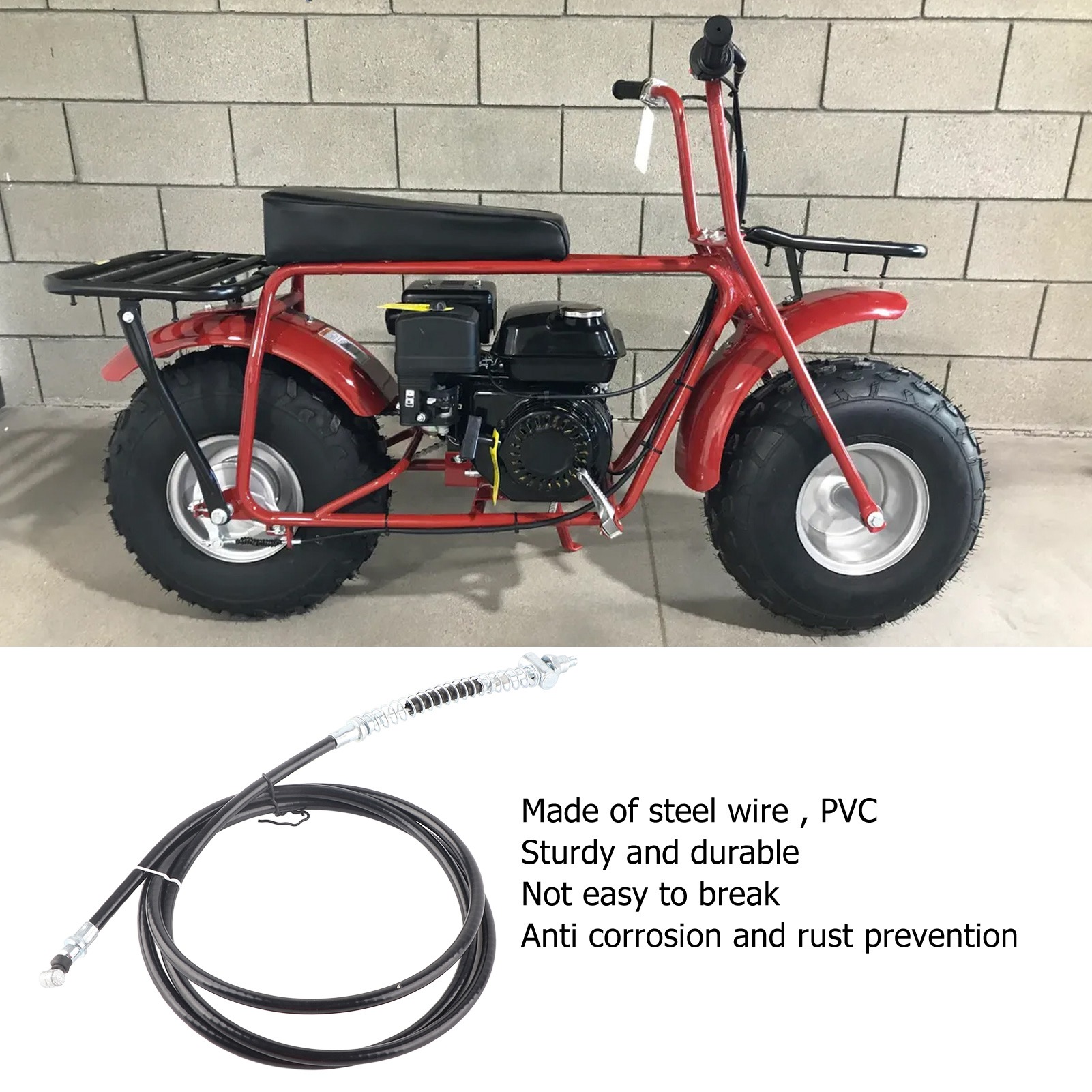 Rear Drum Brake Cable Drum Brake Cable Replacement for Mini Bike. 