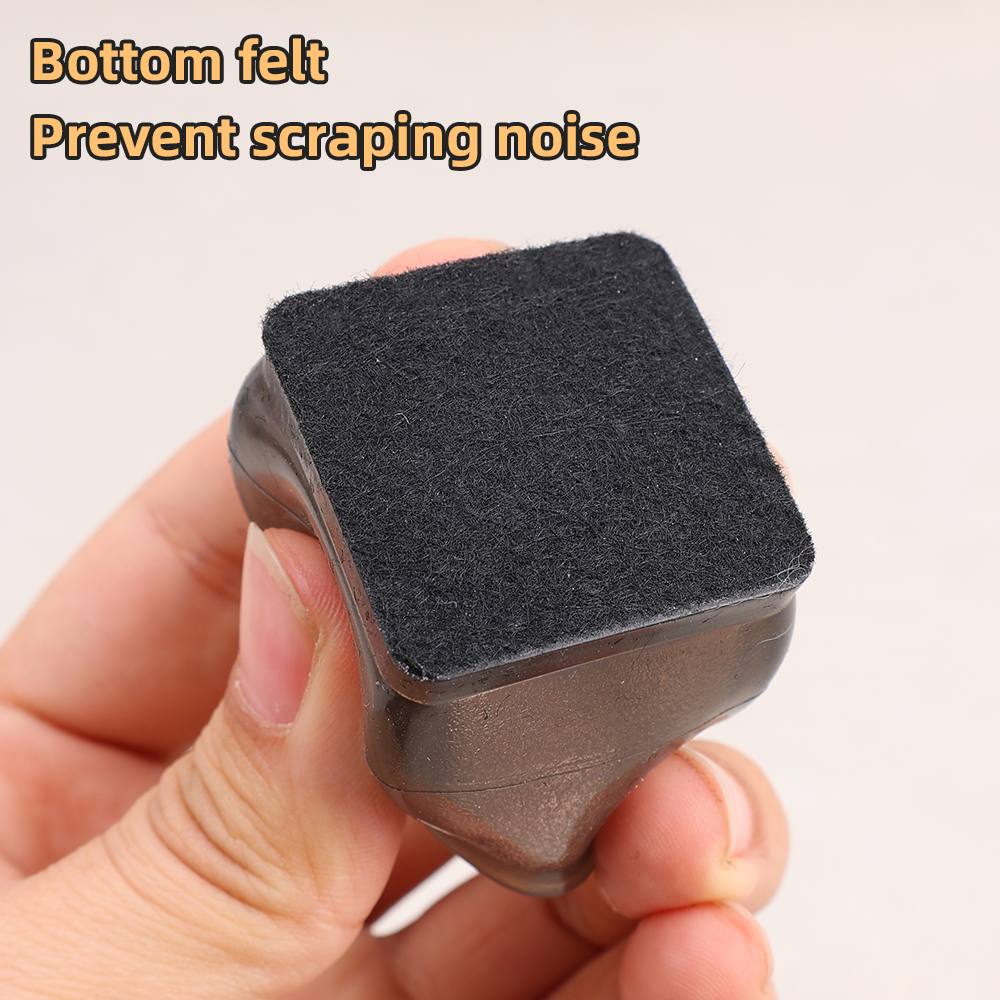 1/4Pcs Chair Leg Caps Rubber Feet Protector Stool Table Furniture Leg Cover Non Slip Felt Bottom Pads Round Square Floor Protectors. 