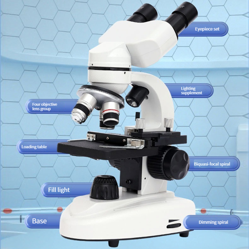 Binocular 30000 Times Children Elementary School Students College Biological Science Laboratory Special HD Microscope Factory Direct Sales. 