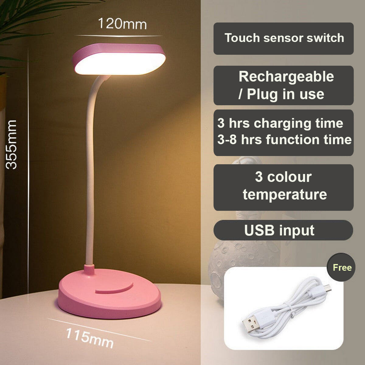 Reading Lamp Rechargeable 780971 Daraz.lk