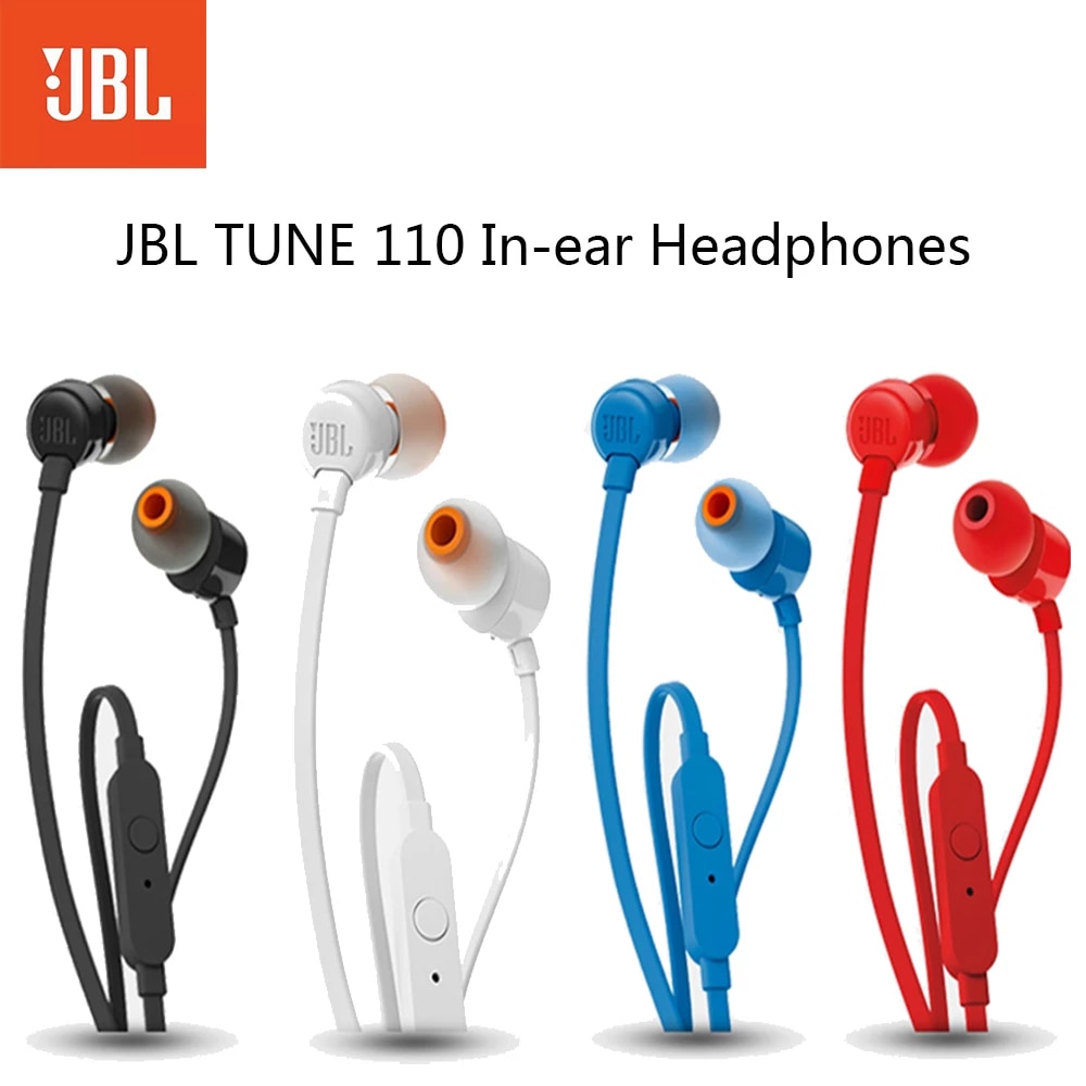 JBL Tune 110 Wired Earphone Pure Bass Headset Branded Tune Music