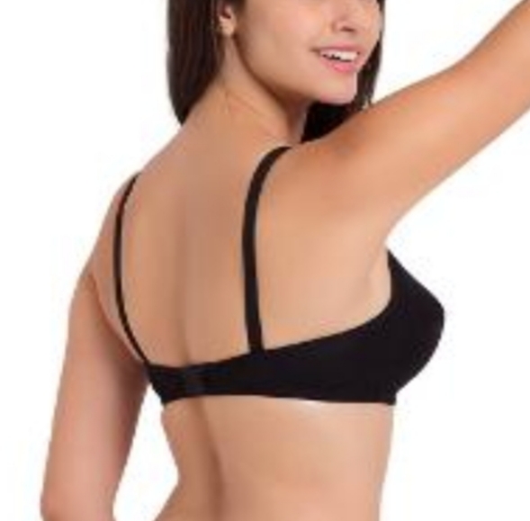 Rik Global Brands White, Black Beige & Gray Basic Cotton Bra. 
