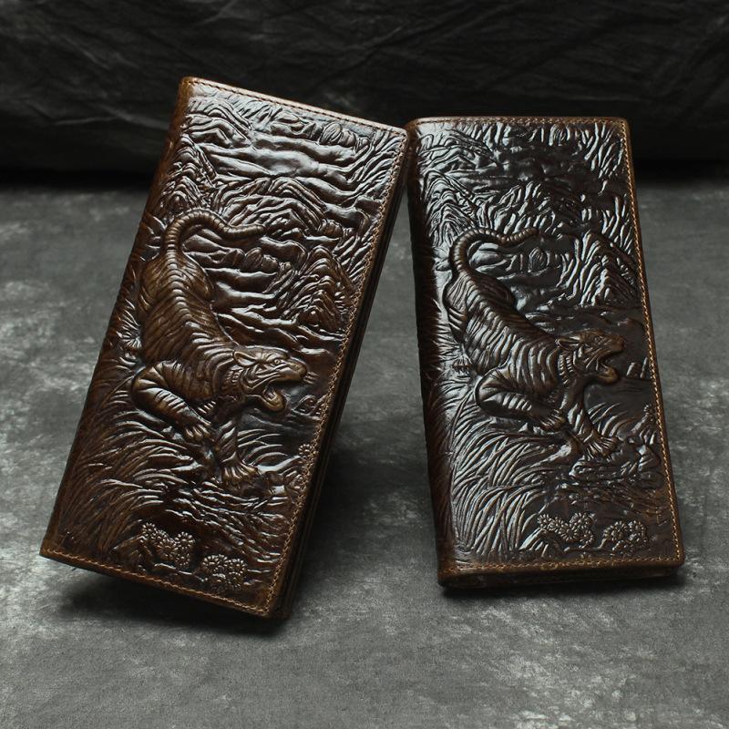 【BestGO】Royal Bagger Long Wallet Purse For Men  Cow Leather Fashion Clutch Bags Retro Multifunction Handbag Business. 