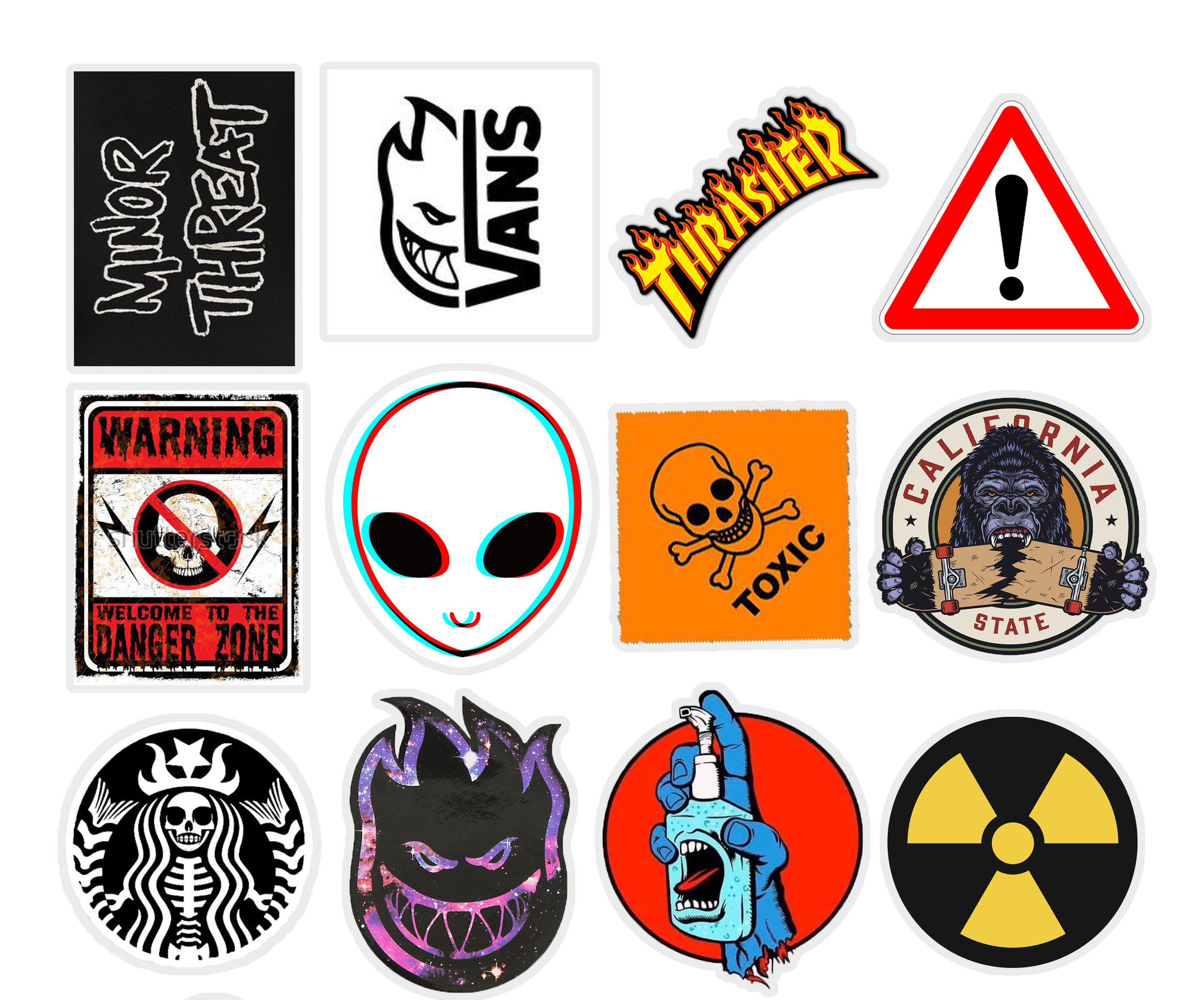 20/40pcs Fashion Brand Stickers Logo Signs Symbols Stickers for Laptop Scrapbook Journal Kids Girls Boys Stickers. 
