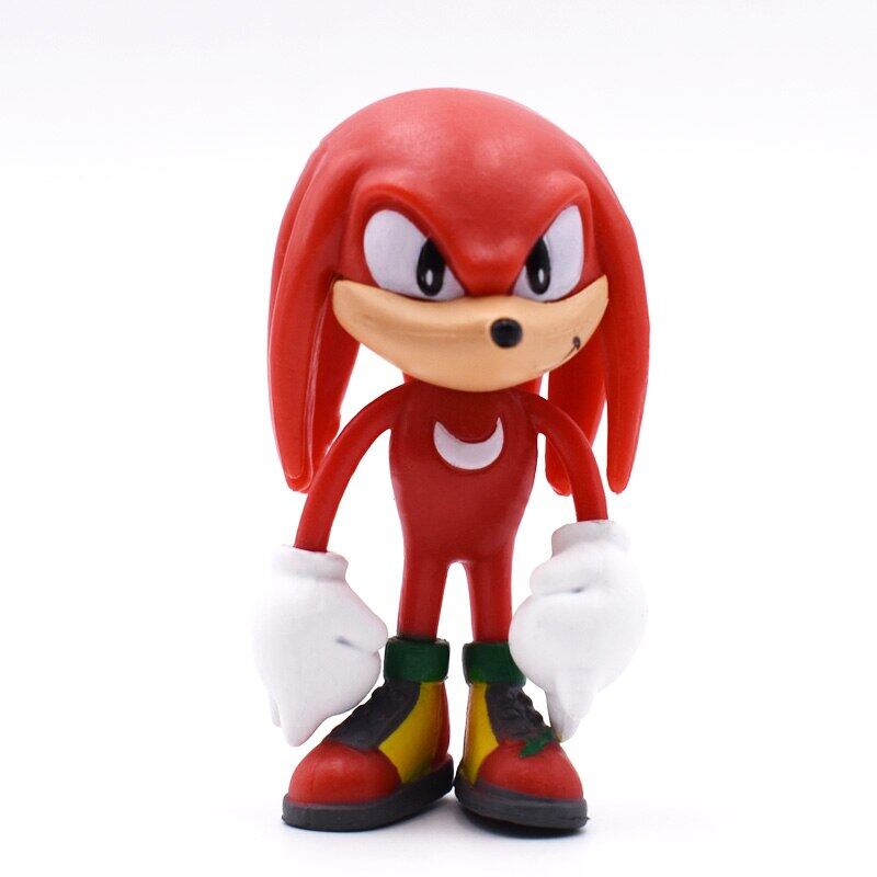 Set Mini Cute 6Pcs Sonic PVC Character Toys Super Sonic Figure Model Dolls Children Animal Toys Birthday Gift 6-7Cm. 