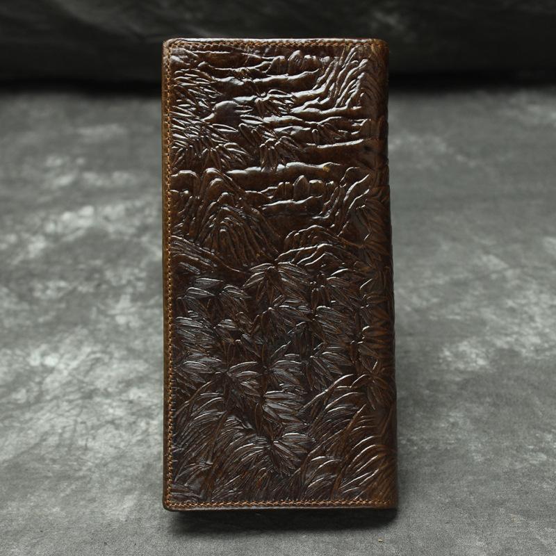 【BestGO】Royal Bagger Long Wallet Purse For Men  Cow Leather Fashion Clutch Bags Retro Multifunction Handbag Business. 