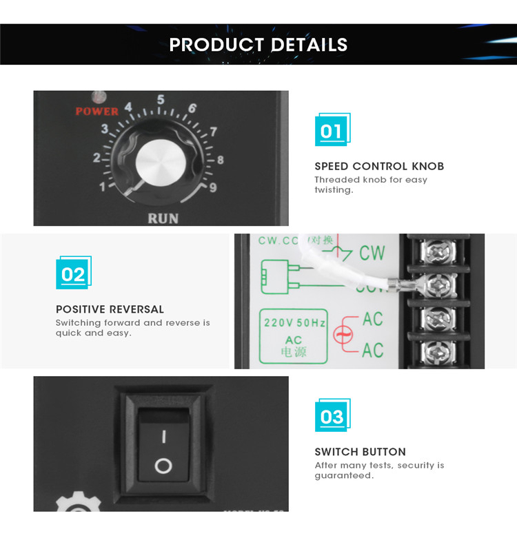 Motor Speed Controller 400W 220V Pinpoint Regulator Controller Forward and Backward. 