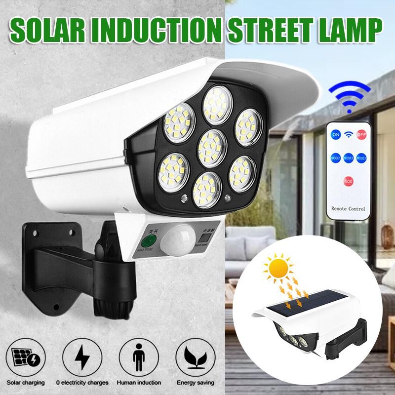 Solar Light - 77 SMD LED Solar Powered Lamp LED COB - CCTV Camera Model - Security - Solar Light Outdoor Street Spotlight - Garden Solar Wall Lamp. 