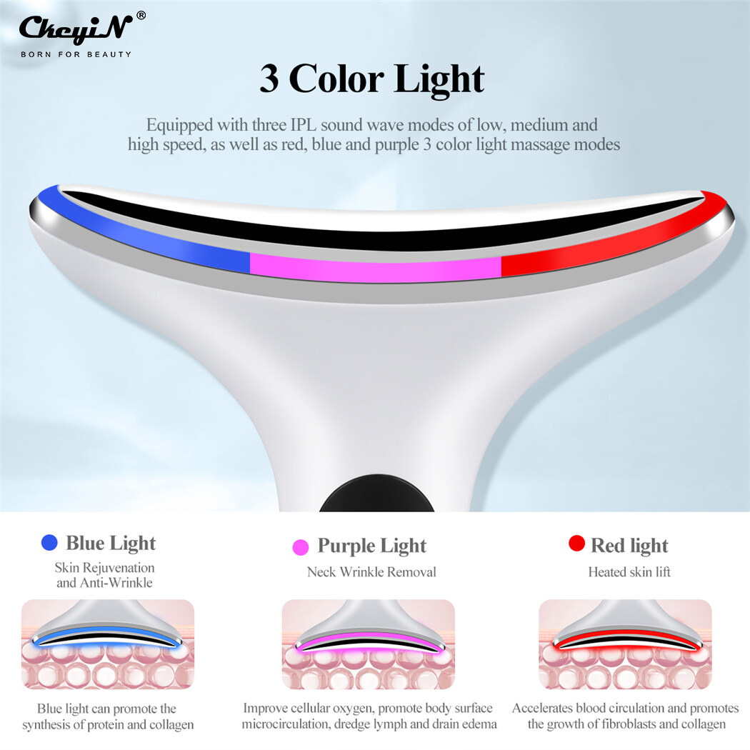 CkeyiN face massager device skincare face massager facial massager device face lifting firming device face massage machine blackheads remover Face Neck Massager Anti Aging MR659. 