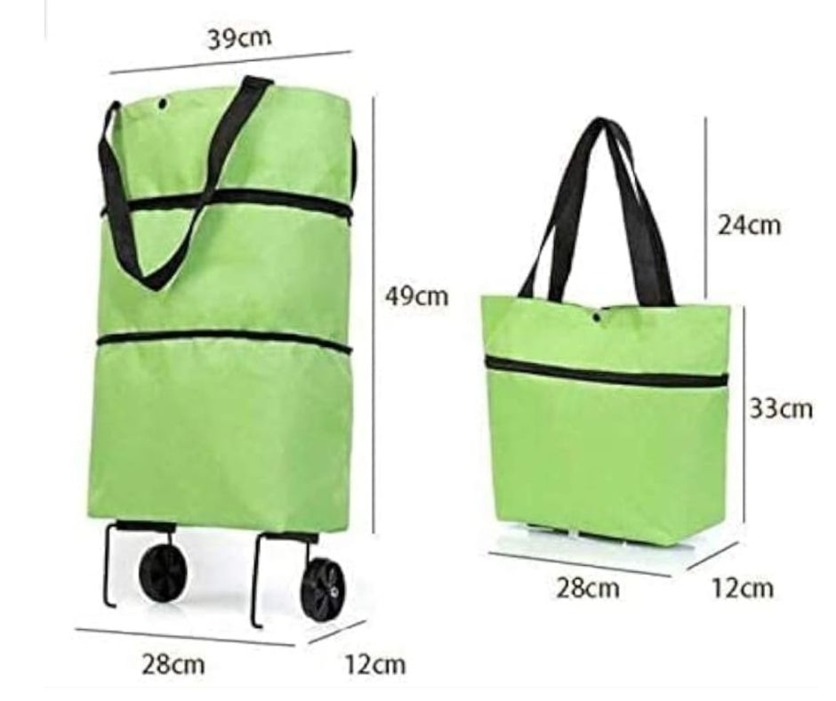 Bag Foldable Shopping Bag with Wheels, TravallingBag, Folding Shopping Pull Cart Trolley Bag with Wheels Foldable Shopping Bags Reusable Grocery Bags Vegetables Bag. 
