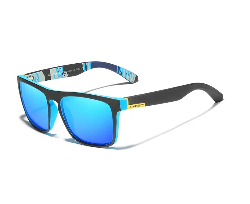 KINGSEVEN TR90 Frame Mirror Lens Original Sunglasses For Men Women Polarized Outdoor Sports Eyewear. 