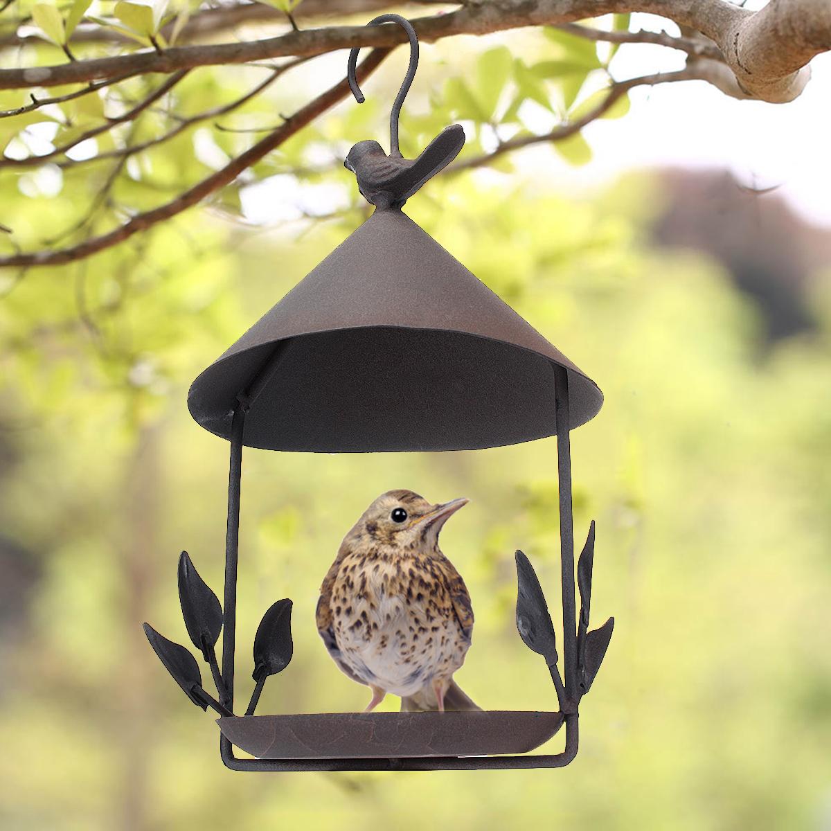 Hanging Bird Feeder Parrot Iron Wild Seed Outdoor Birdfeeders Buy