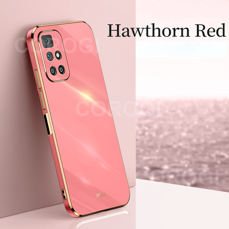 For Xiaomi Redmi 10 2022 Back Cover Luxury 6D Plating Square Frame Shiny Case Camera Lens Protection Soft Silicone Mobile Phone Cases. 