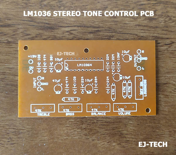 LM1036 STEREO TONE CONTROL PCB BASS TREBLE VOLUME Bare PCB Board | Daraz.lk