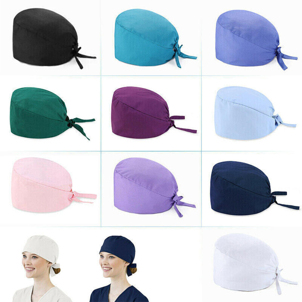Cotton  Scrub Cap Unisex Surgery Cap Theatre Doctor Cap Nurses Work Hat Service Industry Sweat-absorbent Cap. 